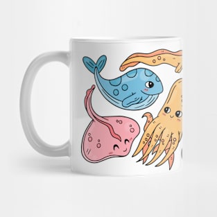 Sea Animal Hand Drawing Mug